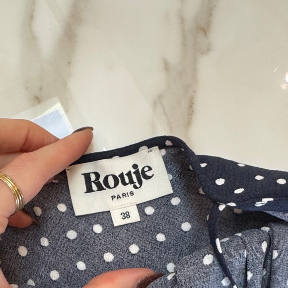 Rouje Navy Polka Dot Maxi Dress - Picture 3 of 4